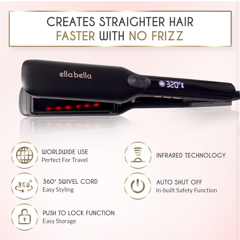 Titanium flat iron hair straightener - Picture 7 of 11